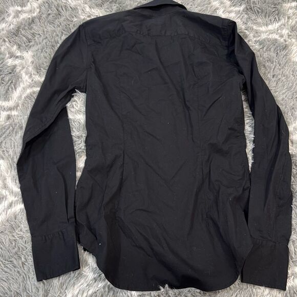 Ralph lauren women’s black cotton dress shirt size 4 - Picture 2 of 6